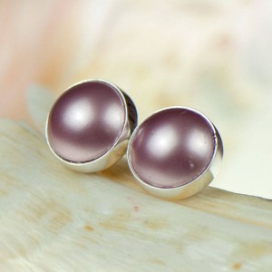 Srebrne sztyfty drobinki z perłami Swarovskiego d078