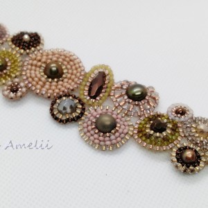 łąka glamour z perłami słodkowodnymi i hematytem platerowanym