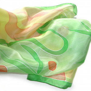 Czarodziejskie drzewo, jedwabna ręcznie malowana chusta