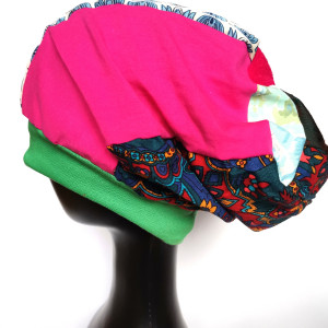 Czapka damska patchworkowa