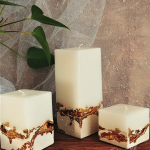 Świece betonowe, z betonu, unikat