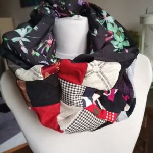 Komin patchworkowy na podszewce