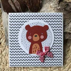 016 MISIOWA KARTKA NA URODZINY,NARODZINY LUB ROCZEK