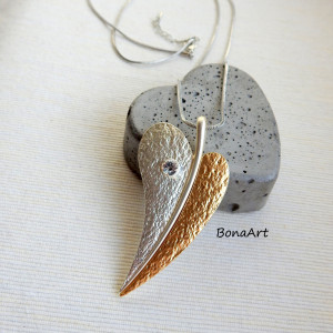 Długi naszyjnik z zawieszką Serce