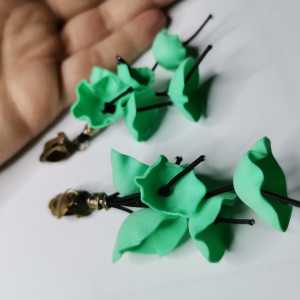 Klipsy kwiatowe folk boho