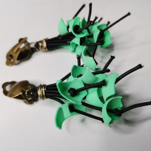 Klipsy kwiatowe folk boho