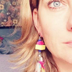 Klipsy piora folk boho