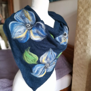 Chusta granatowa  merino