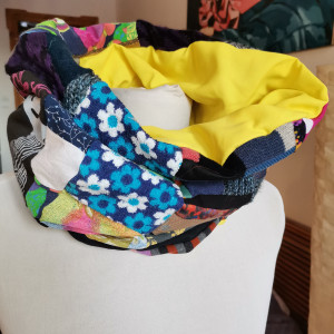 Komin patchworkowy na podszewce