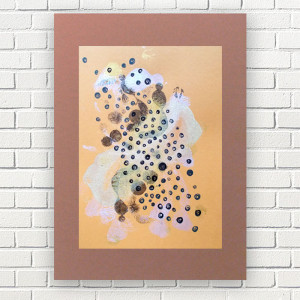 nowoczesna grafika na ścianę, abstrakcyjny rysunek do domu, abstrakcja w ciepłych koloracj, minimalizm  rysunek A3, nowoczesny obrazek 30x40, obraz w ciepłych kolorach, grafika do loftu