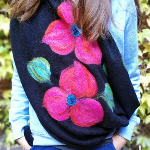 Komin wełniany czarny tuba