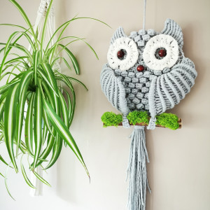 Makrama sowa dekoracja