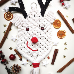 Renifer Rudolf makrama świąteczna, wyprzedaż, promocja