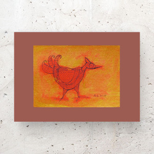 mała grafika na ścianę, mały obrazek z ptaszkiem, ptaszek rysunek do salonu, ptak obrazek do domu, ślub prezent, prezent na ślub, prezent do domu