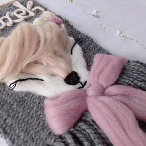 Makatka z sarenką, makrama dla dziewczynki, zawieszka z imieniem