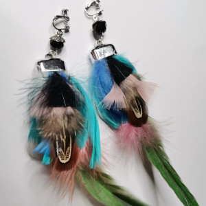 Klipsy piora folk boho