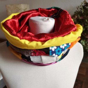 Komin patchworkowy na podszewce