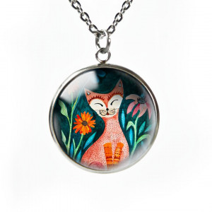 Orange cat naszyjnik