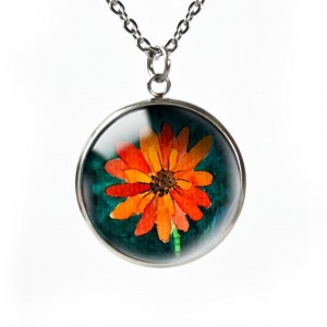 Orange flower naszyjnik
