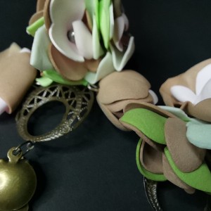 Klipsy z kwiatami długie