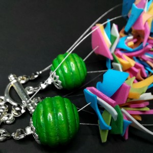 Kolczyki  wiszace duze kwiaty