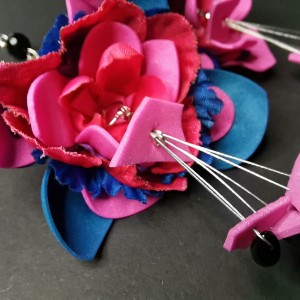 Klipsy wiszace duze kwiaty