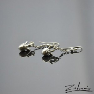 Kolczyki serca anatomiczne srebro Zahario