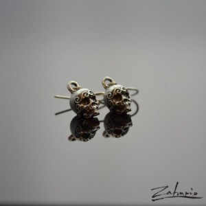 Kolczyki czaszki zdobione srebro Zahario