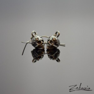 Kolczyki czaszki zwycięzcy srebro Zahario