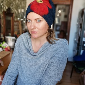 Czapka wełniana granatowa