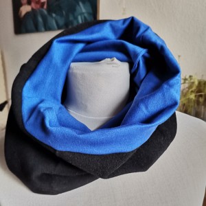 Komin czarno niebieski męsko damski