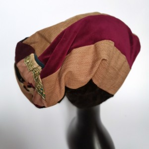 Czapka damska patchworkowa smerfetka