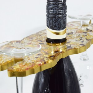 Stojak / taca na wino - płatki róż