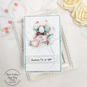 Pastelowa kartka na Walentynki