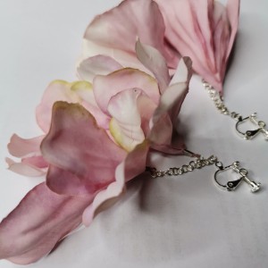 Klipsy  podwójne lilie