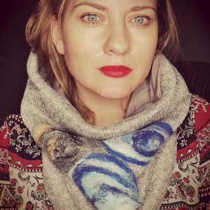 komin tuba kolorowa filcowana