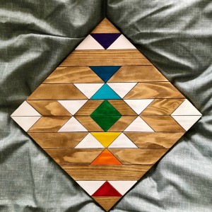 MOZAIKA OBRAZEK Z DREWNA