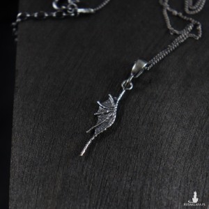 Wisiorek smoczy ze srebra (z łańcuszkiem)