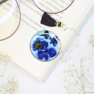 Biżuteryjna Zakładka do książki - granat