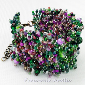 freeform wrzosowisko bransoletka beading