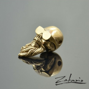 Wisior Brodata Czacha Brąz Zahario