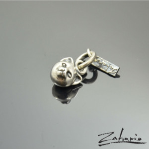 Wisior Główka Kotka Srebro Zahario