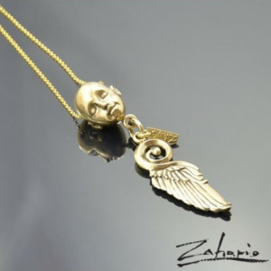 Wisior Głowa Anioła Brąz Zahario