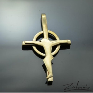 Wisior Krzyż z Jezusem Brąz Zahario