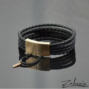 Bransoleta Rzemień Brąz Zahario