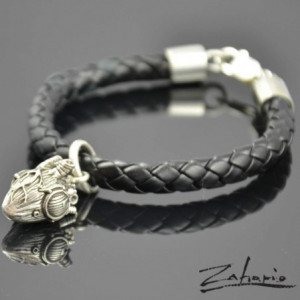 Bransoleta Biomechaniczne Serce Srebro Zahario