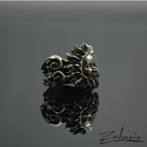 Pierścień Słońce Srebro Zahario