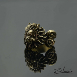 Pierścień Słońce Brąz Zahario