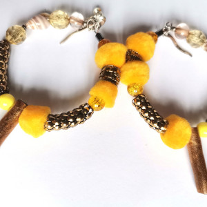 Klipsy  koła złoto zolte