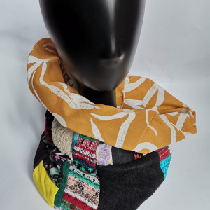 Komin patchworkowy  kolorowy folkowy